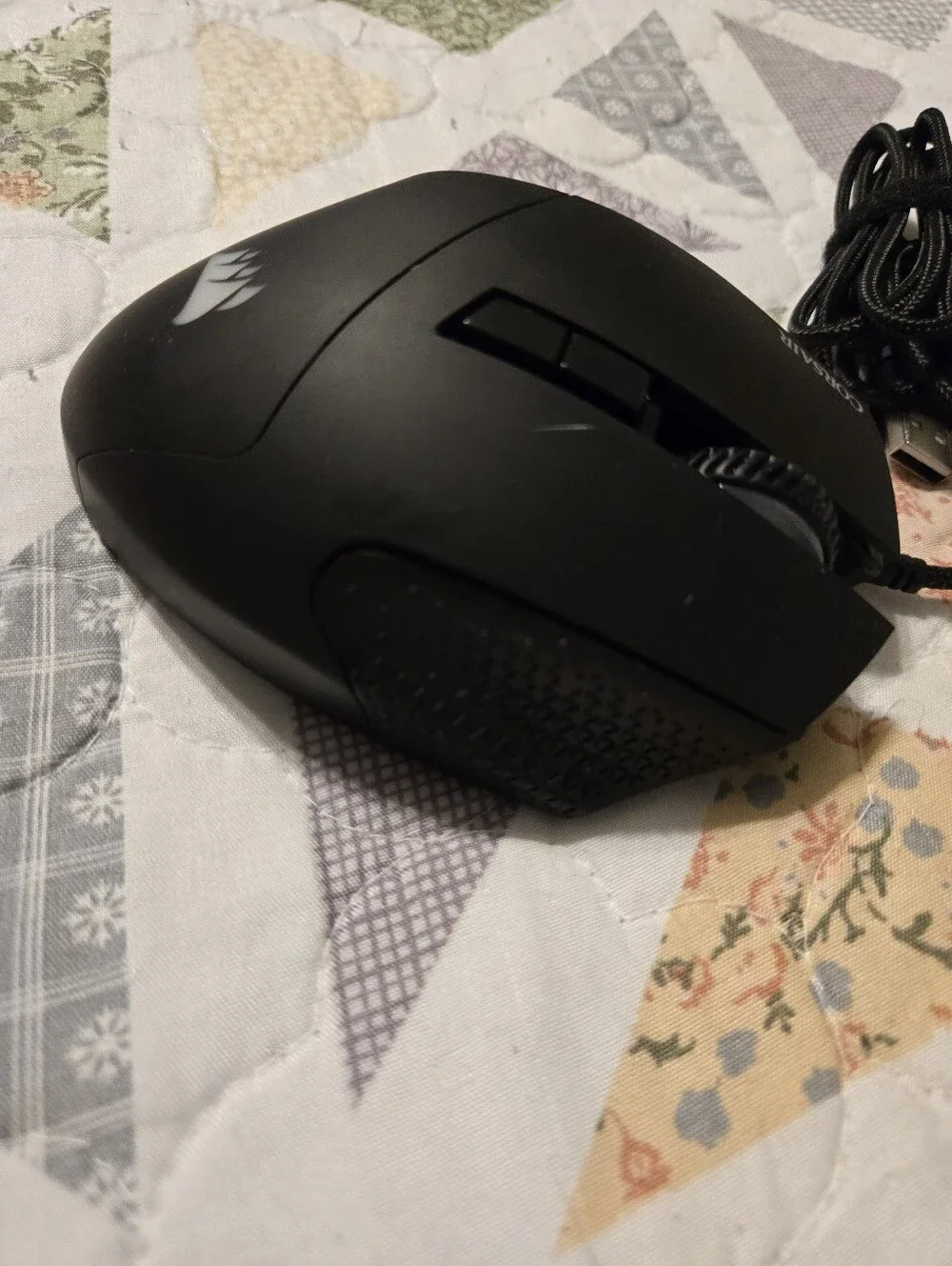 Corsair Black Wired Gaming Mouse with Braided Cable